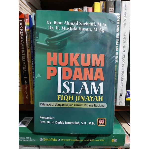 [Original] Buku Hukum Pidana Islam Fiqih Jinayah by Dr Beni Ahmad Saebani MSi