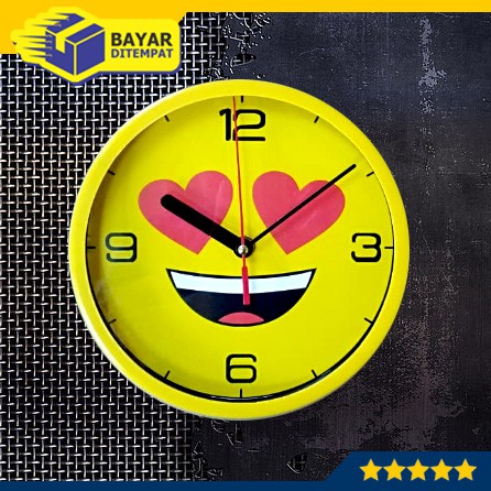 Jam Dinding Emotion LOVE Tempel Tembok Wall Clock Murah Dekorasi Unik Dingding Kado Hadiah Souvenir