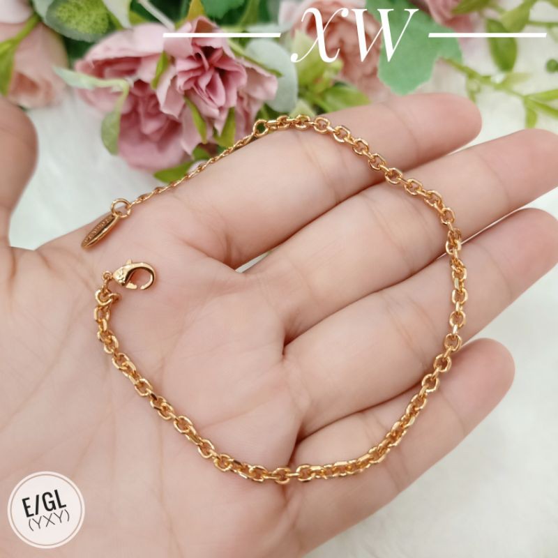 Gelang rantai nori Yaxiya Gold G08028