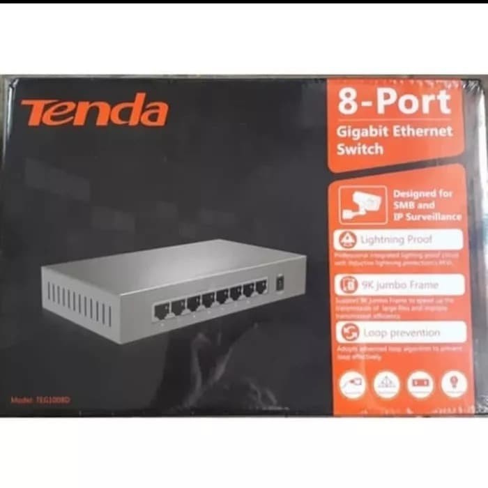 Tenda TEG1008D 8Port Gigabit Desktop Switch Hub 8 Port