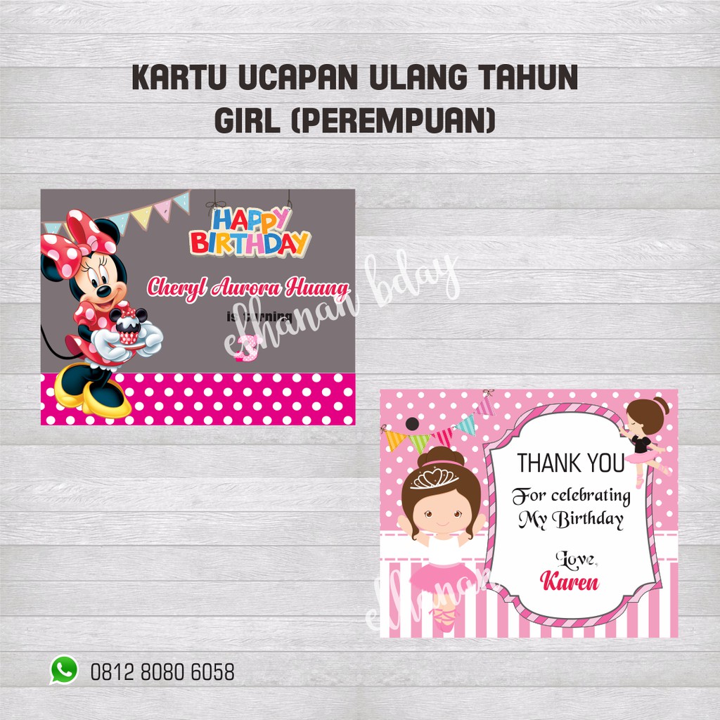 Kartu Ucapan Terima Kasih Custom Thanks Card Goodie Bag Shopee Indonesia