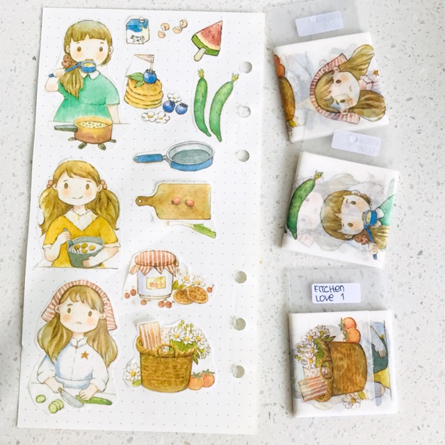 

washi tape kitchen love 1