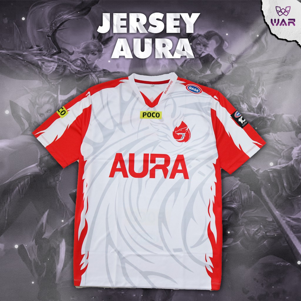 Jersey Esports Aura Putih 2021 Terbaru Kaos Gaming Mobile Legend Free Fire Dewasa