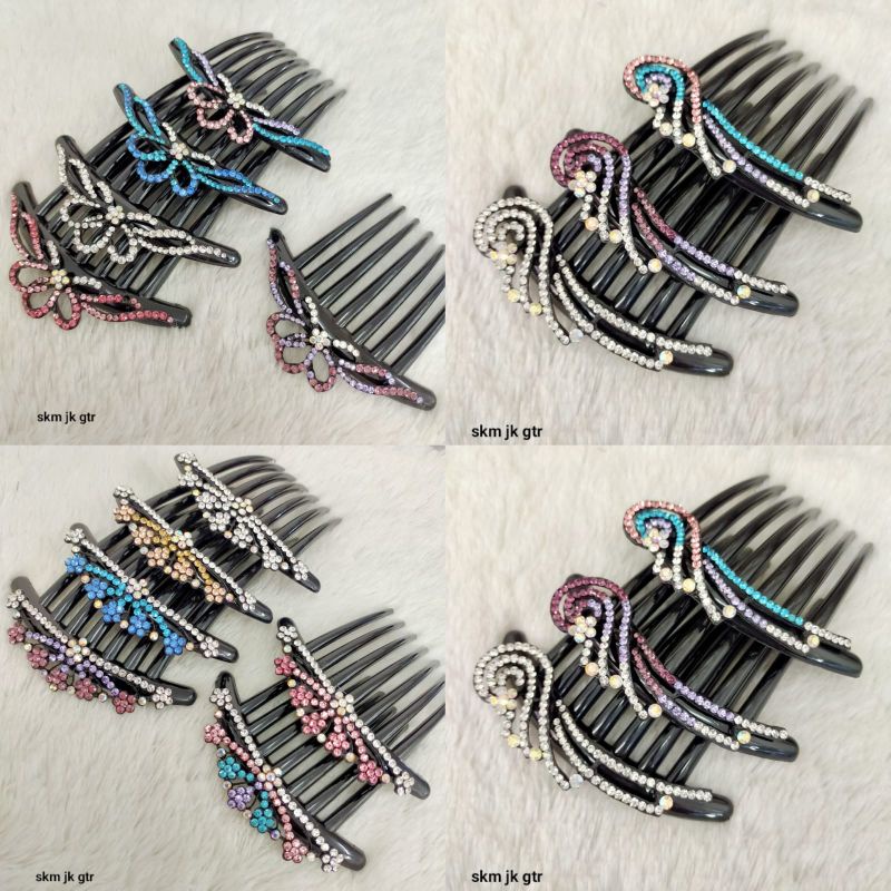 Sirkam Rambut Permata Gigi 7 Aksesoris Rambut Sanggul Sirkam Terlaris Sirkam Rambut Cepol Aksesoris 