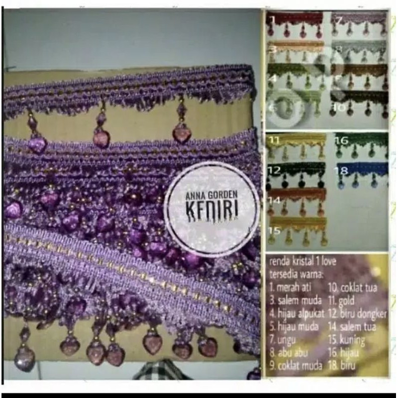 Renda Gorden / Gordyn Kristal 1 Love METERAN