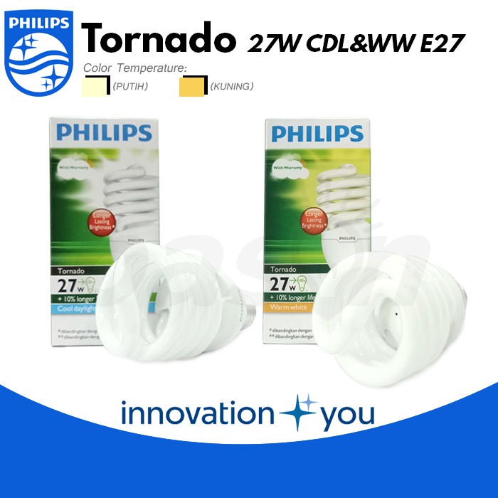 PHILIPS Tornado 27W | Lampu Spiral Hemat Energi | E27