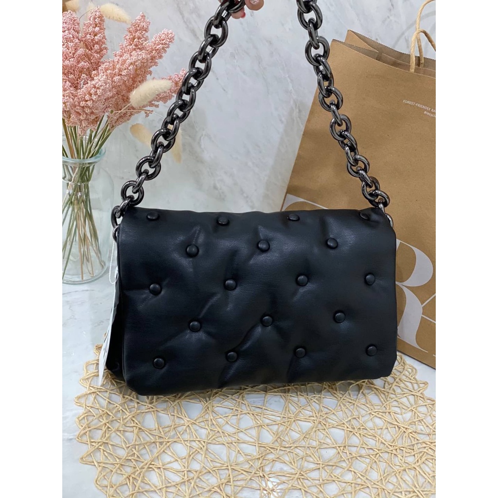 SUPER SALE BARANG DEFECT TAS WANITA Z283 BLACK MAXI QUILTED SHOULDER BAG PREMIUM