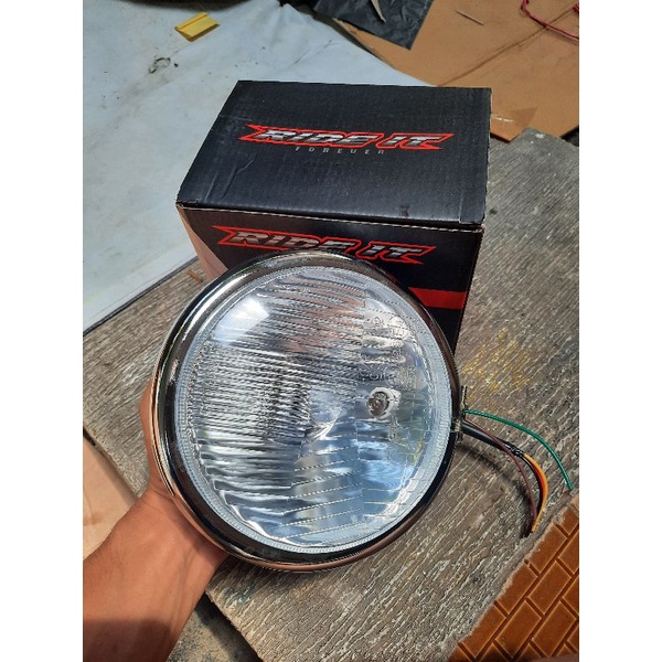 lampu depan led cb autopal pesek headlamp autopal LED H4 lampu depan cb gl megapro tiger lampu