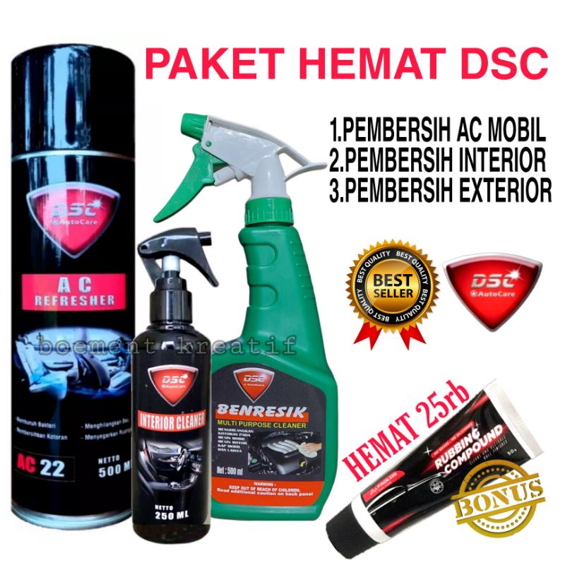 Ac refresher mobil / Pembersih interior mobil / Pembersih exterior mobil / Pembersih evapulator AC mobil dapat bonus penghilang baret body kendaraan