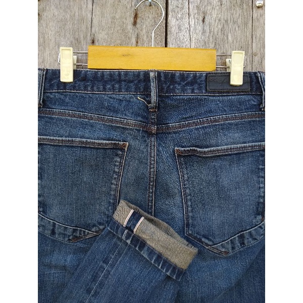 spao basic selvedge skinny jeans blue indigo second original
