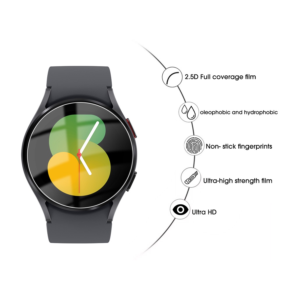 1 / 3pcs Film Pelindung Layar Tempered Glass HD 40 / 44mm Anti Gores Untuk Samsung Galaxy Watch 5