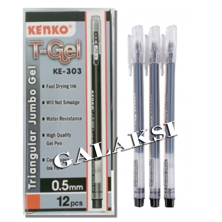 

[12 PCS/BOX] GELPEN KENKO KE-303 T-GEL 0.5MM TRIANGULAR