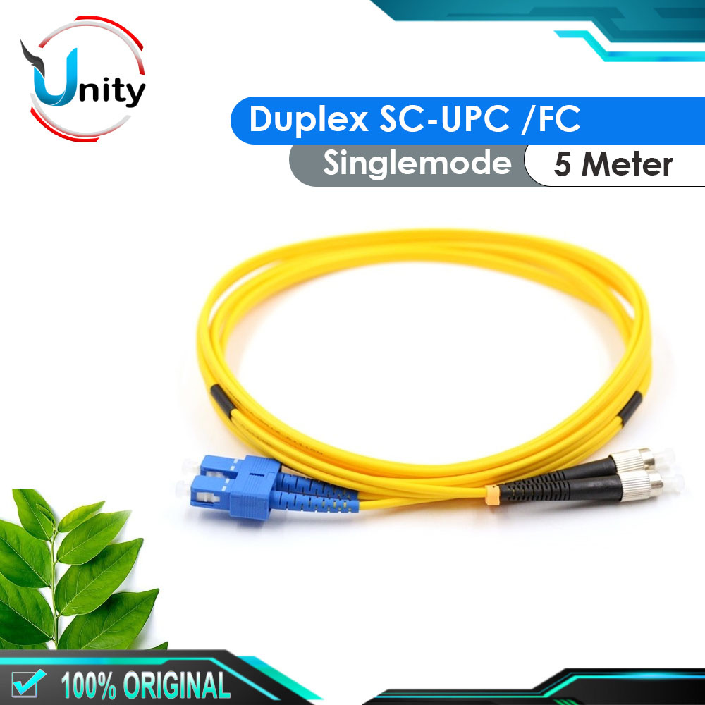 Patchcord SC FC UPC 5Meter FTTH FO Patch cord 5M Duplex Singlemode
