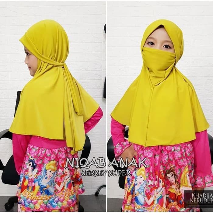 Unik Jilbab Instan Cadar Niqab Anak Hijab Tali Bergo Murah Limited