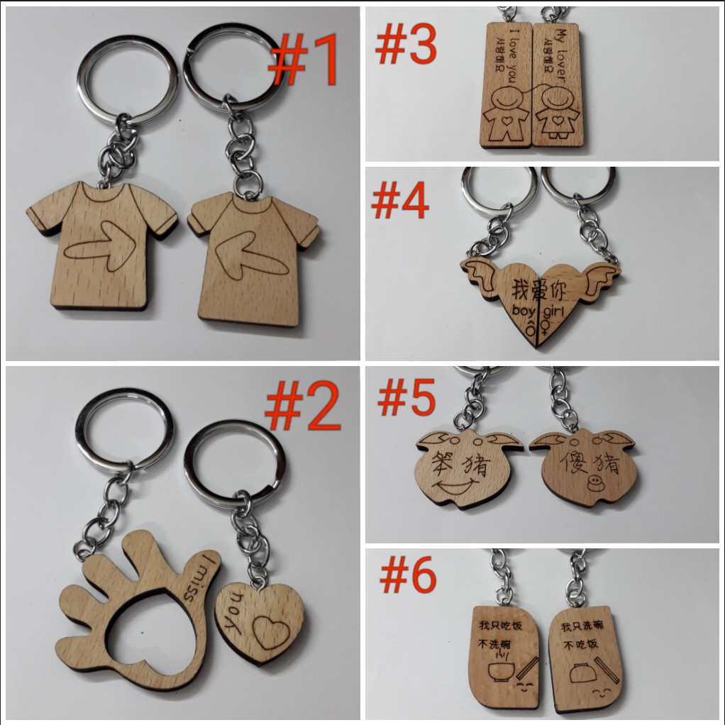 GANCI COUPLE KAYU SPECIAL EDISI HADIAH BUAT SANG PACAR