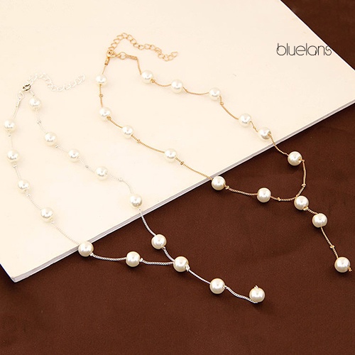 Bluelans Princess Sweet Banquet Imitation Pearl Jewelry Set Necklace Bracelet Earring