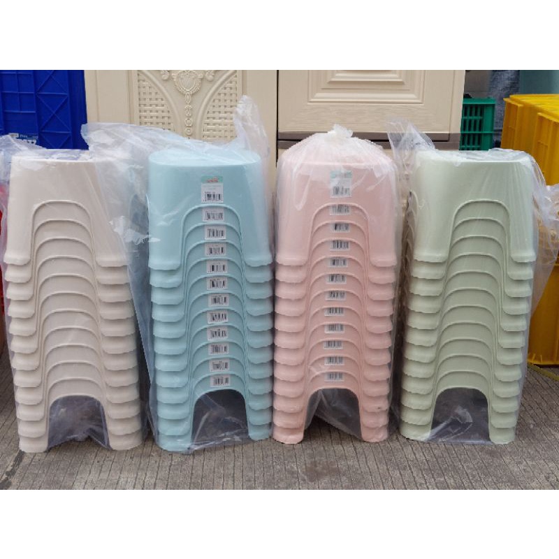 Bangku Jongkok Plastik/ Kursi Jongkok/ Bangku Jongkok Warna Pastel