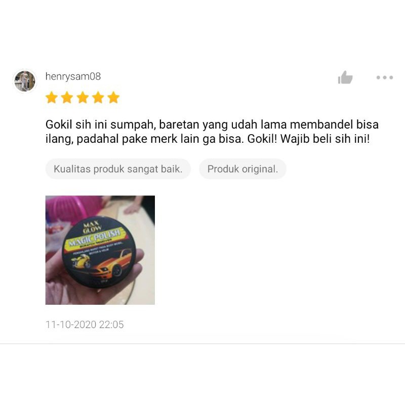 Penghilang baret goresan mobil motor helm / pengkilap / magic polish by maxglow