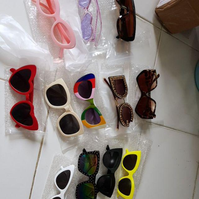 [bayar Di Tempat]kacamata Sunglass Bentuk Kotak Besar Gaya Vintage Untuk Wanita