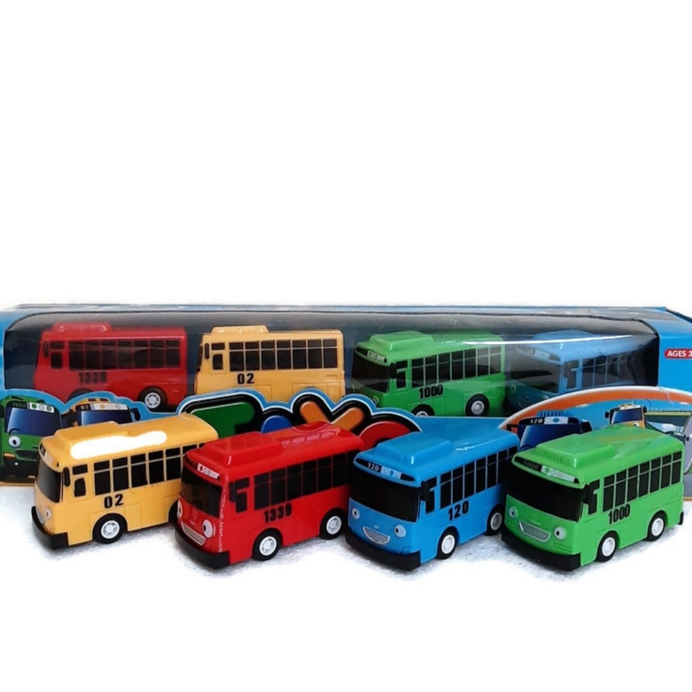 Mainan Anak Mobilan  Bus Tayo1 Set isi 4 Pcs