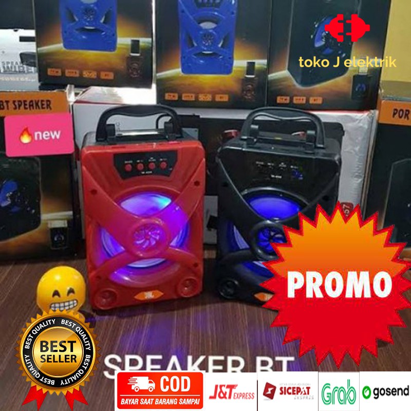 PROMO Speaker sepeaker speker spiker aktif bluetooth blutut jbl super bass mic karaoke murah