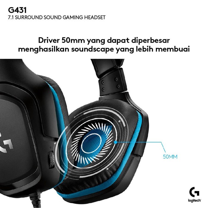 Logitech G431 7.1 Surround Sound Gaming Headset