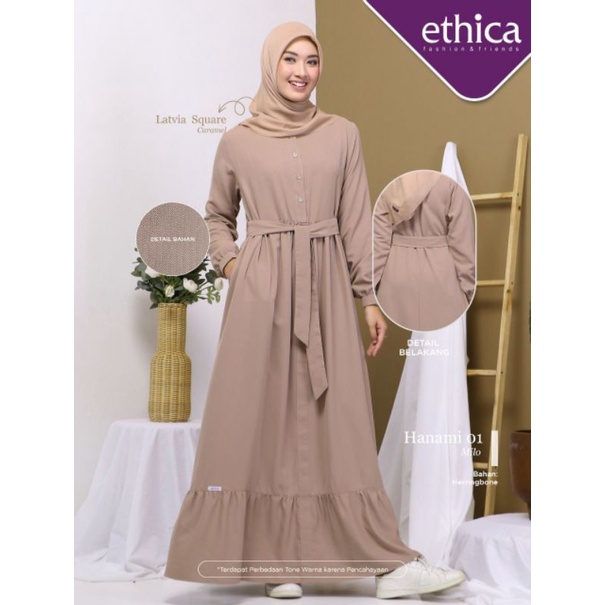 HANAMI 01 MILO | GAMIS BY ETHICA TERBARU 2022 | GAMIS SIMPLE TERMURAH