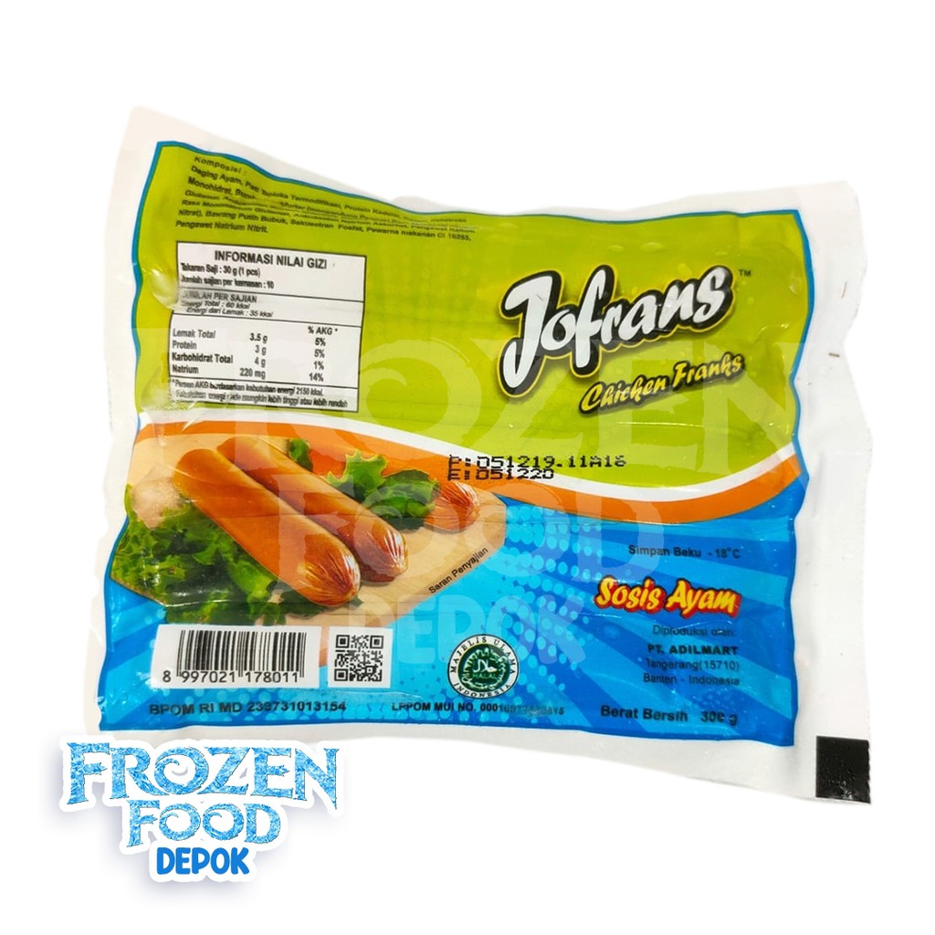 

Jofrans Sosis Ayam 360gr SOSIS AYAM SOSIS SAPI SOSIS BAKAR SOSIS PANGGANG FROZEN FOOD FROZZEN