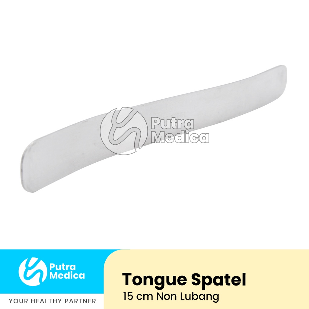 Tongue Spatel Stainless Steel Tanpa Lubang / Tonguespatel Depressor / Sudip Lidah