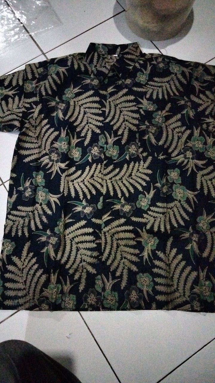 Dian Batik Hrb026 Kenongo Kemeja Putri Malu Pendek Pekalongan Padi M L Xl Tulis Halus Kemeja Batik.
