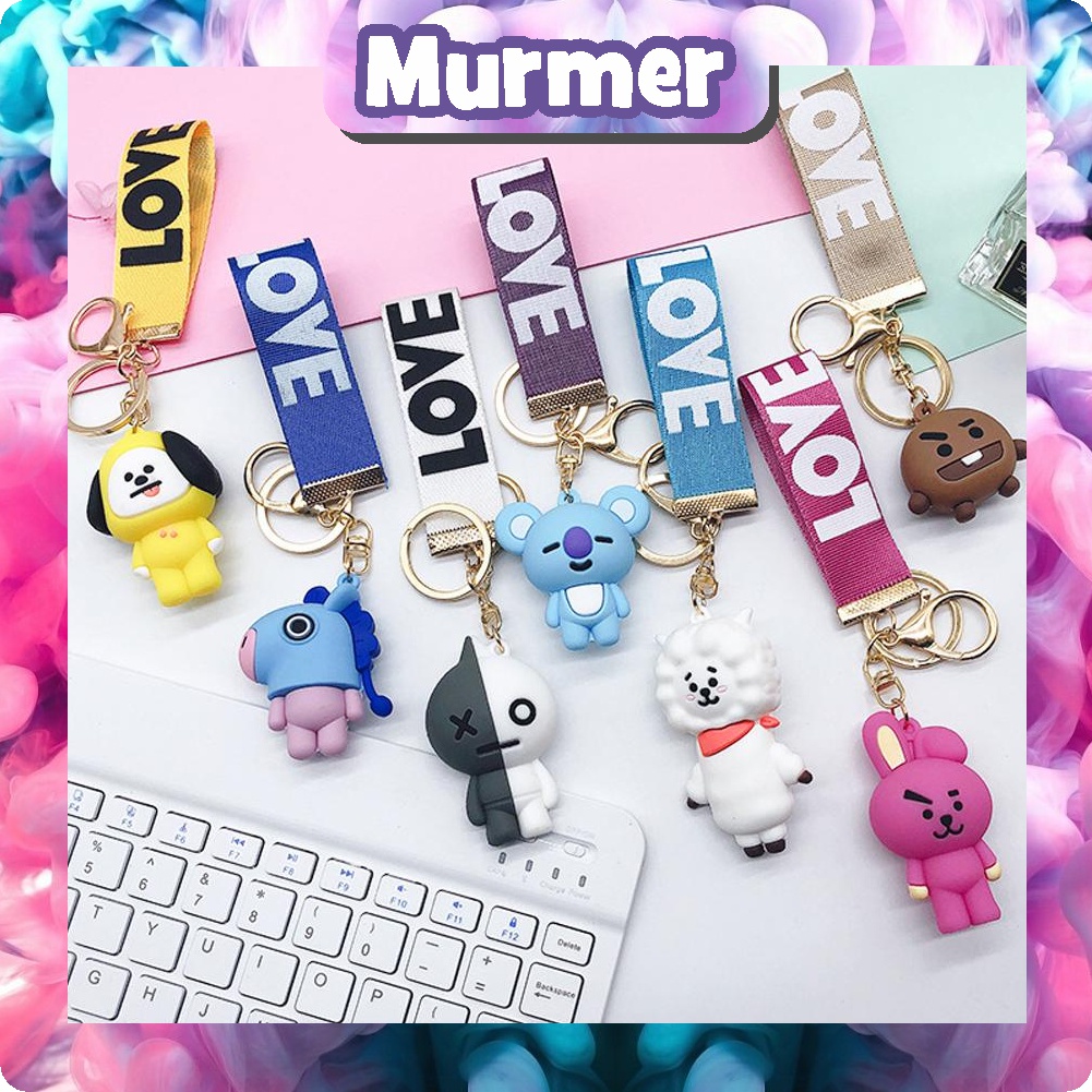 MurmerOfficial A032 Keychain LOVE Gantungan Kunci Korea Boneka BTS Kpop Lucu Aksesoris Tas