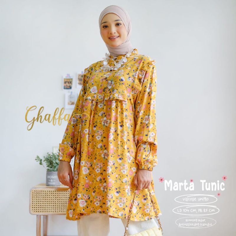 MARTA TUNIC BY GHAFFA THE LABEL (TUNIK MOTIF) Tunik wanita modern rekomended