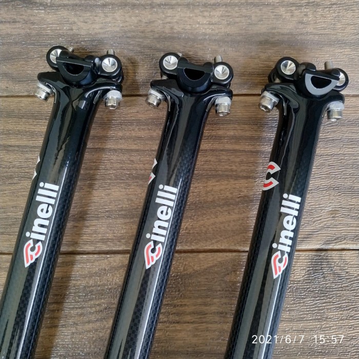 Cinelli Seatpost Carbon 27.2 mm Straight 0 Offset Lurus 3k Glossy