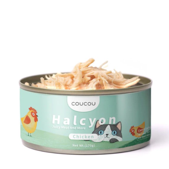 Coucou Holcyon Kaleng Chicken 170gr - Makanan Kucing Premium