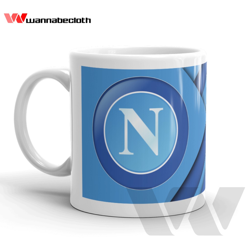 Gelas Napoli Mug Napoli Gelas Mug Bola Souvenir Napoli Team Flag