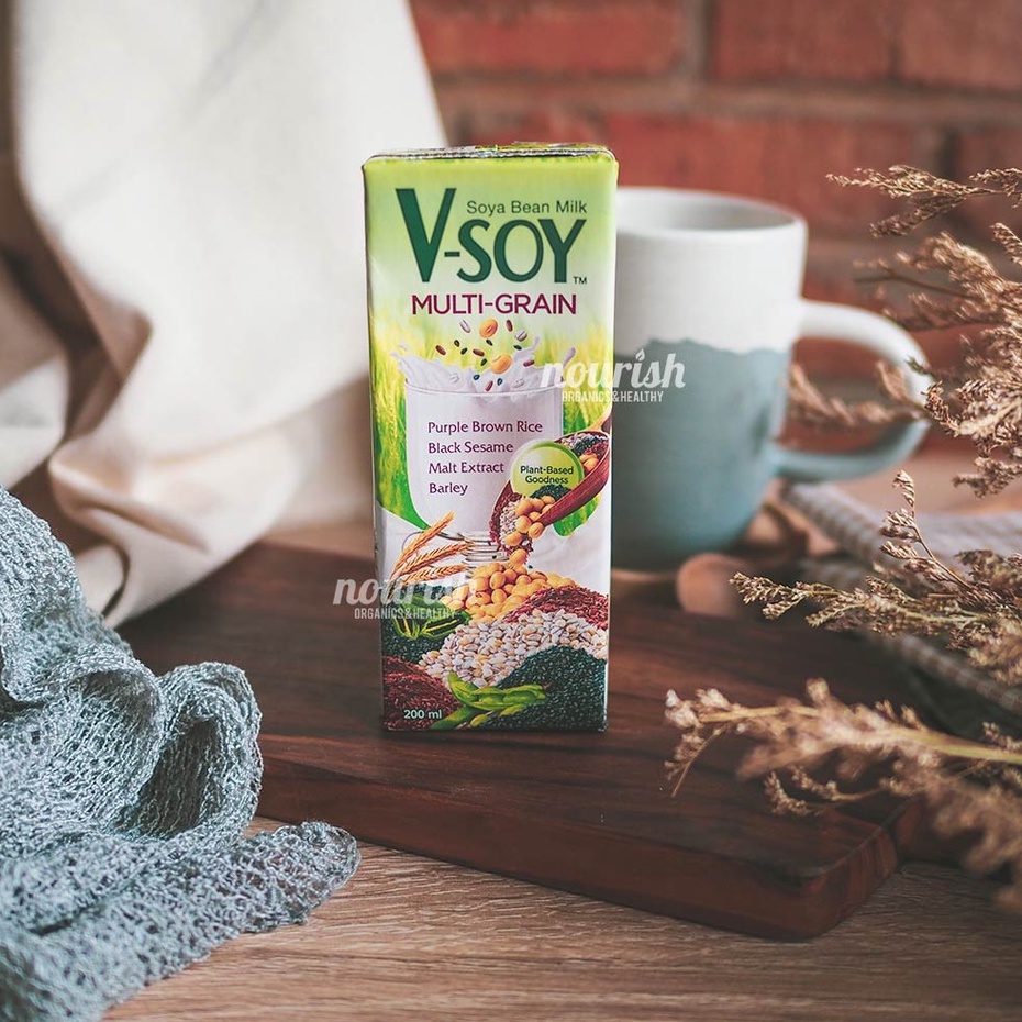 V-Soy Susu Kedelai Multi Grain (VSoy Milk Non GMO) 1 L