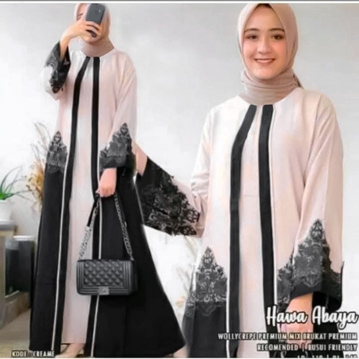 Exclusive Casual Abaya Hitam Bordir Bahan Jetblack Saudi Dress Maxi Turki Umroh Kwalitas Boutique-5
