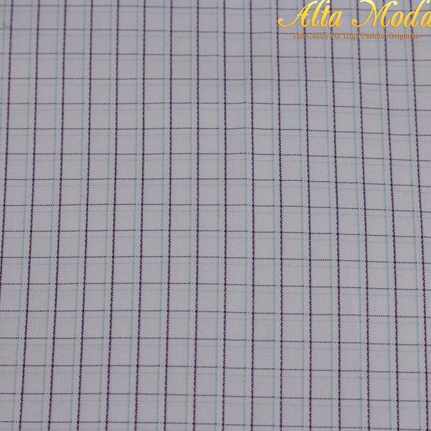 Katun Jacquard Shirting Putih Garis Kotak (Alta Moda)