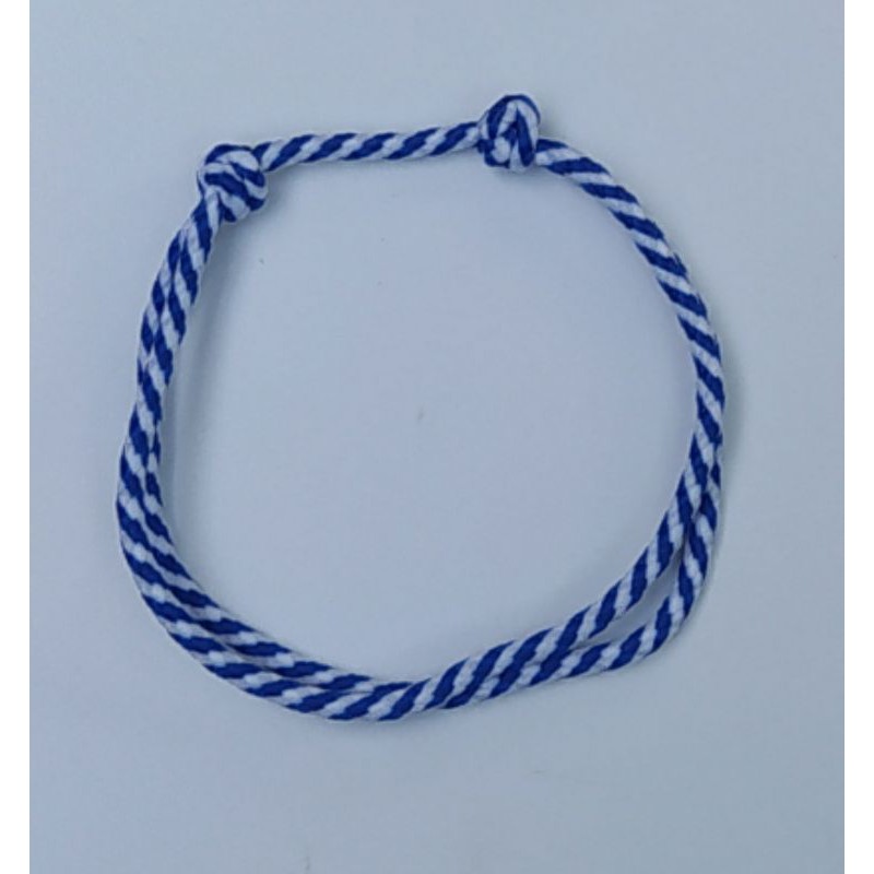 Gelang Tali Simple Prusik Tali Gunung Outdoor-Biru Putih