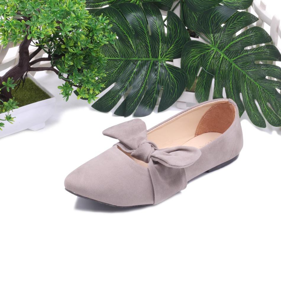 Model Baru Unique Flat Shoes Karina Ribbon Fs37 Hitam Maroon Mocca Abu Shopee Indonesia