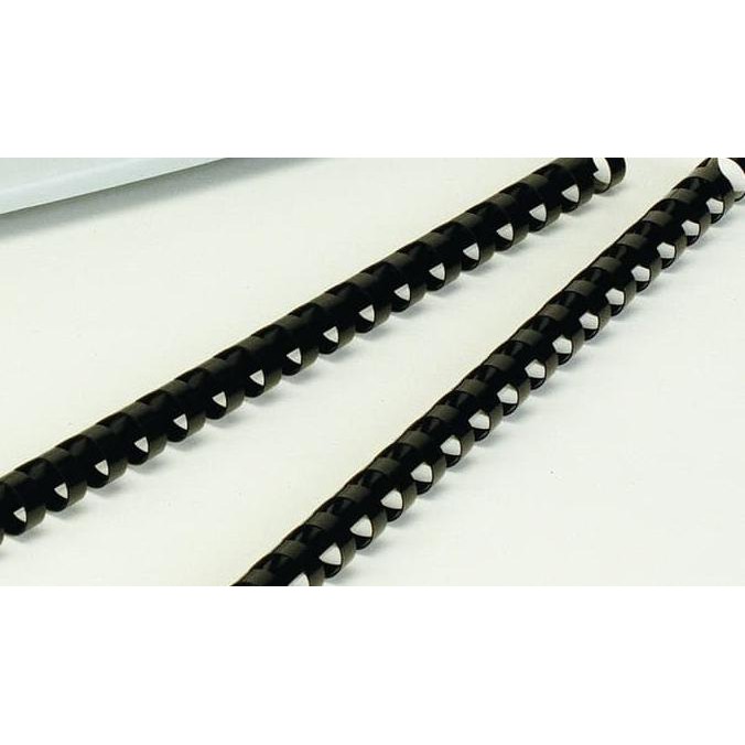 

spiral plastik jilid 6 mm 23 lubang f4 isi 100 hitam 1/4 inch joyko