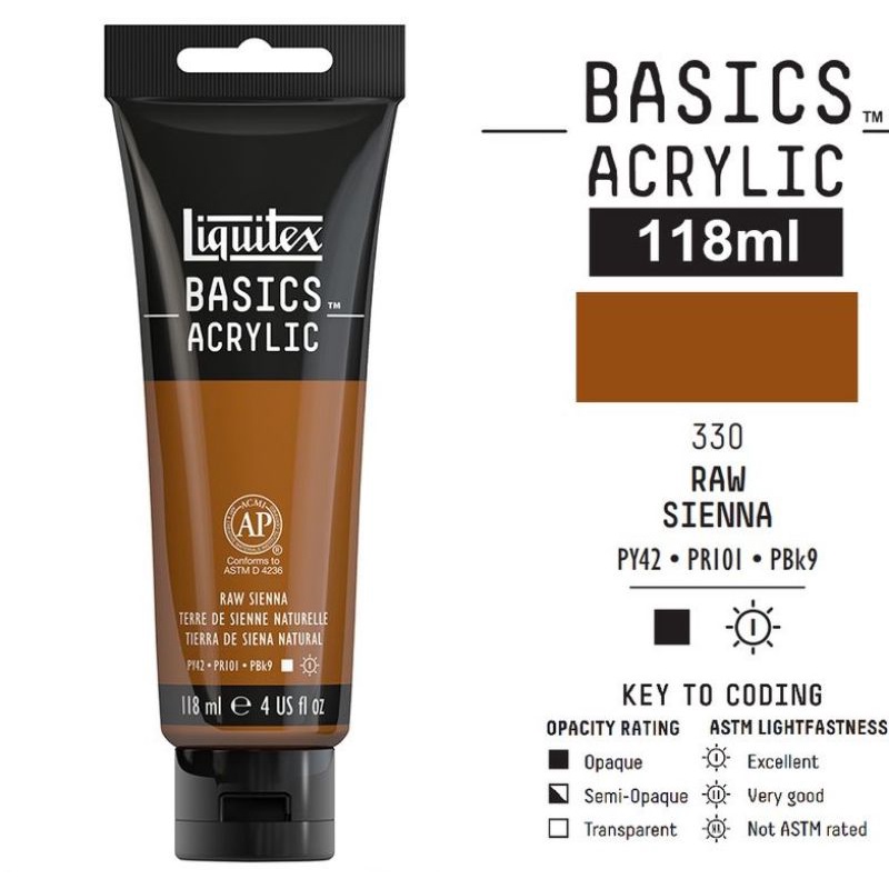 

LIQUITEX BASICS ACRYLIC COLOUR 118 ML RAW SIENNA
