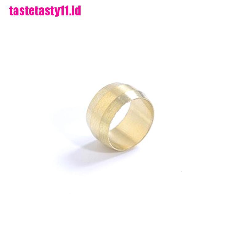 10 Pcs Cincin Segel Kompresi ferrule Ganda Bahan Kuningan