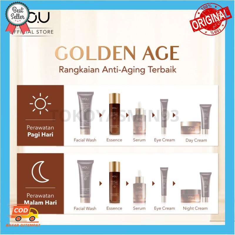 YOU Golden Age 2 in 1 Essence 100ml 1 step for 8 skin sollution Murah