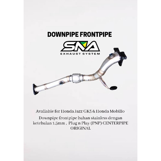 DOWNPIPE FRONTPIPE HONDA JAZZ GK5