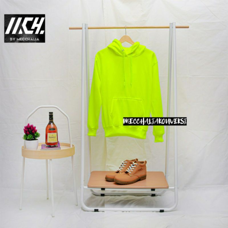 HOODIE JUMPER HIJAU NEON