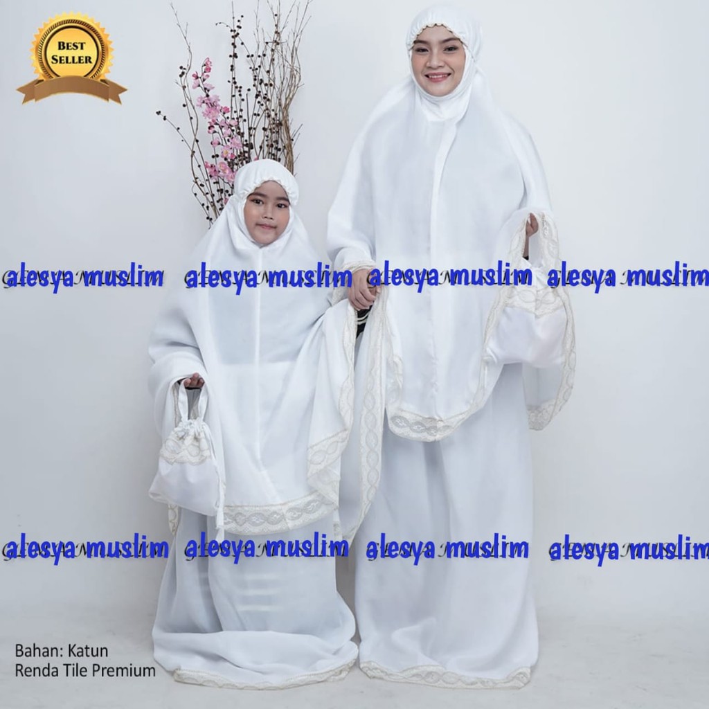 mukena couple cantik natasya/bahan katun harga termurah/bisa bayar ditemoat/COD