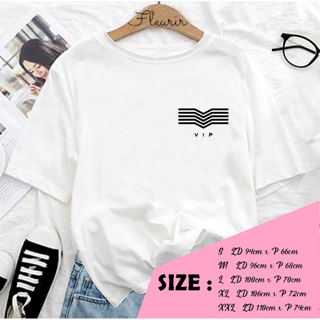 FLEURIR - KAOS VIP BIG BANG LOGO WANITA DEWASA LENGAN PENDEK TEE UNISEX