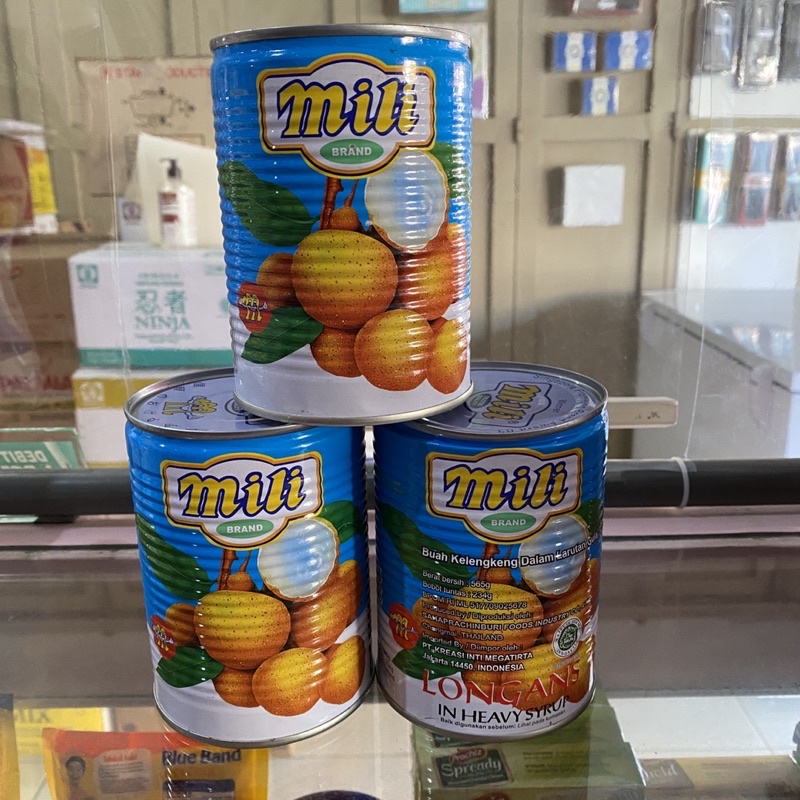

Buah Kaleng Mili Longans atau Kelengkeng in Heavy Syrup 565 gram