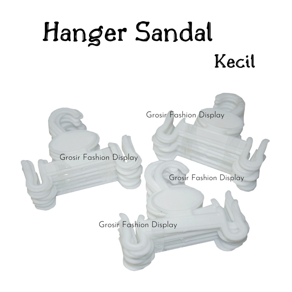 Hanger Sandal Jepit Hitam/Putih Gantungan Sendal Slop Jepit Hanger Plastik Gantungan Sendal (BH)